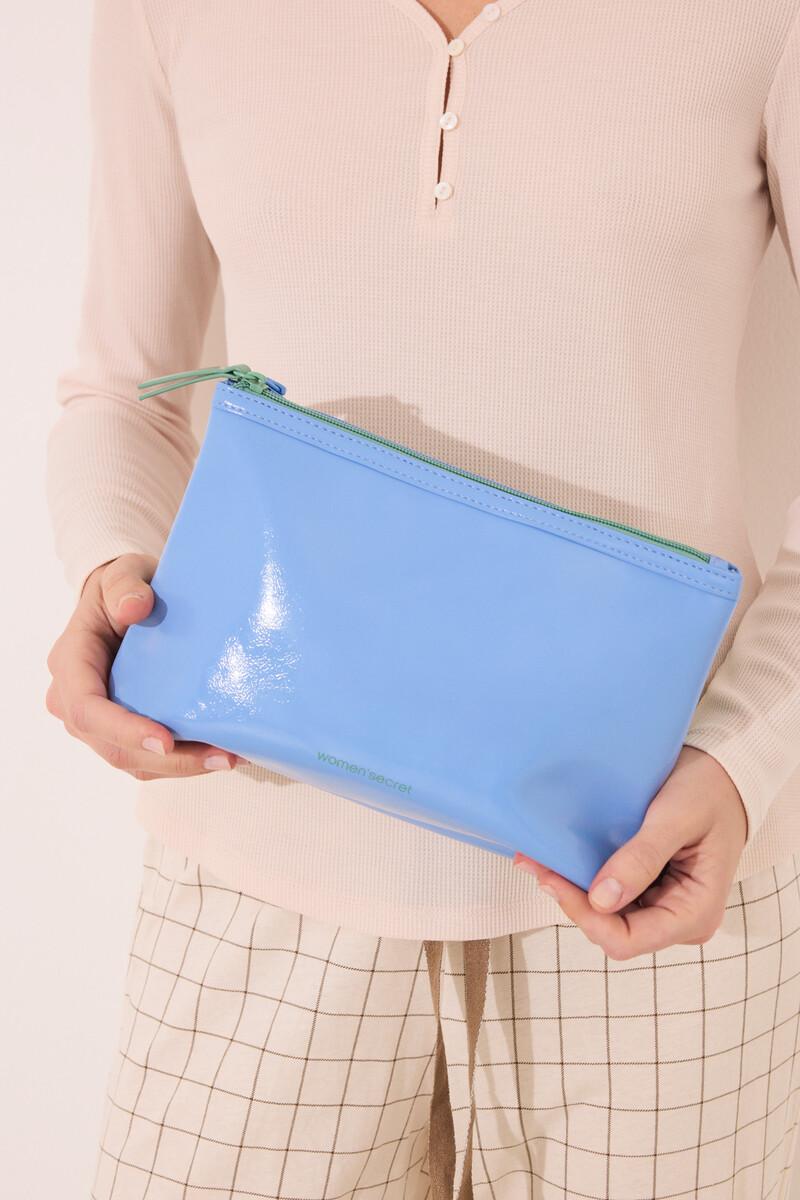 women'secret Neceser mediano charol azul y verde