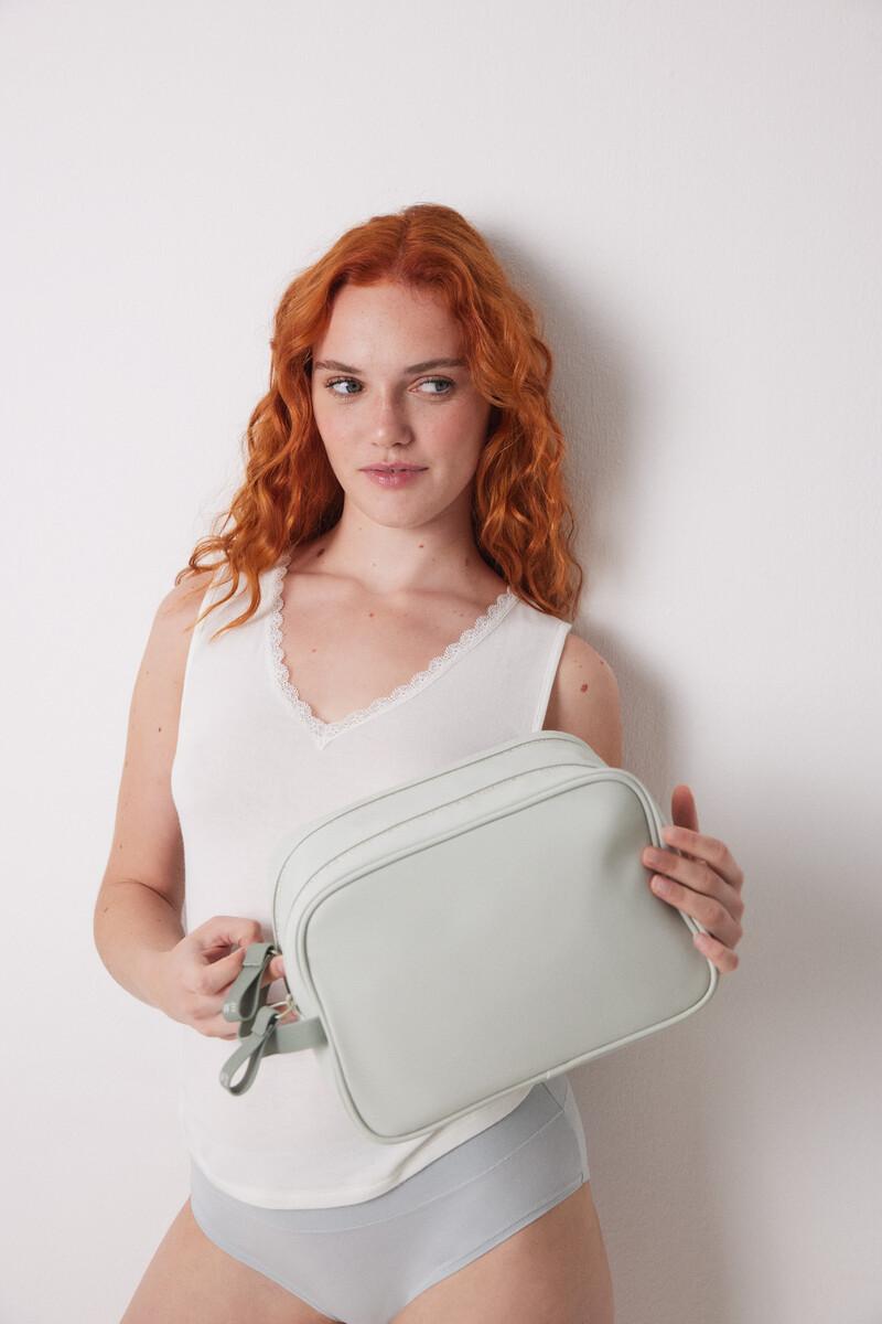 women'secret Neceser mediano rubber verde