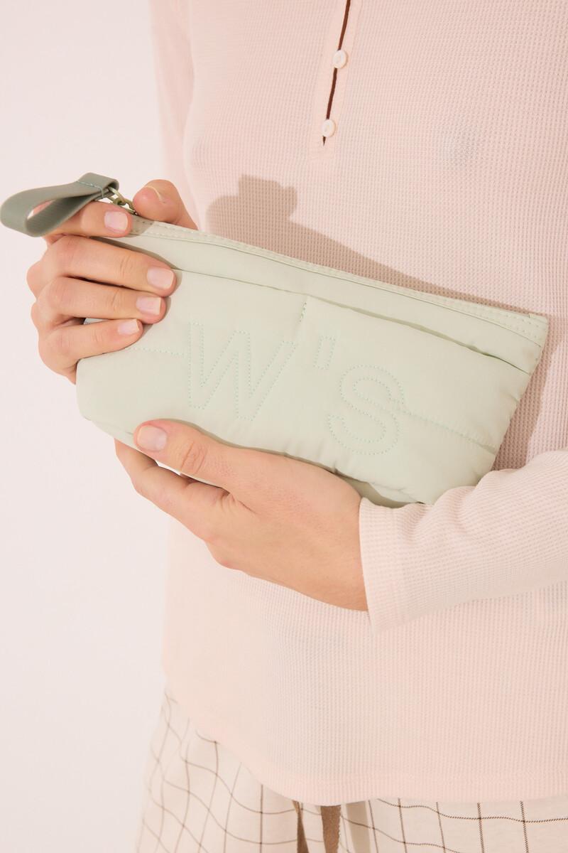 women'secret Neceser pequeño acolchado verde