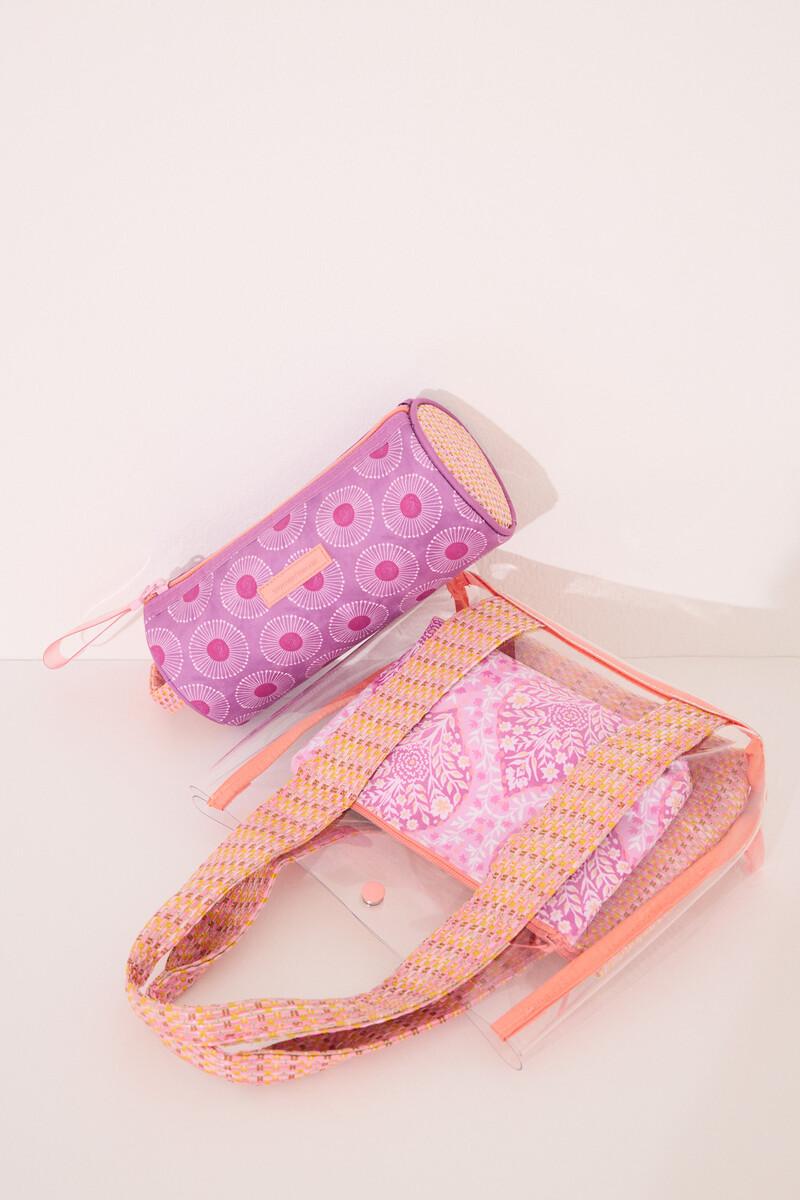 Women'secret Neceser Pequeño Estuche Rafia Rosa