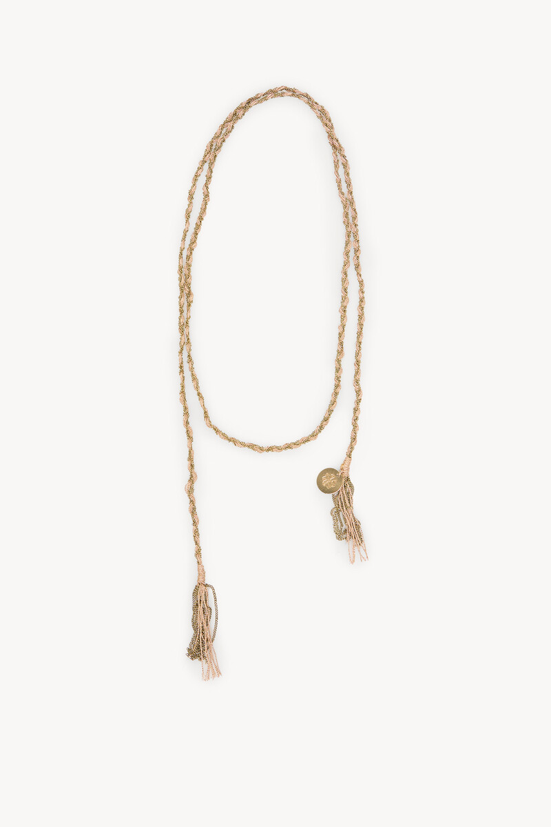 women'secret Nicole. Collar largo cadena trenzada