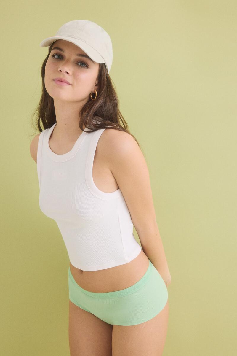 Women'secret Pack 2 Bragas Bóxer Blanco Verde
