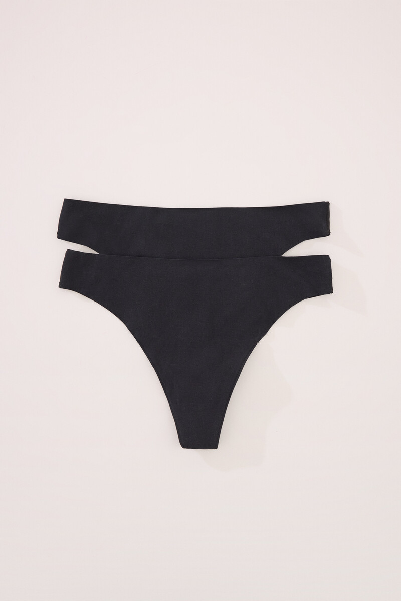women'secret Pack 2 tangas de algodón sin costuras