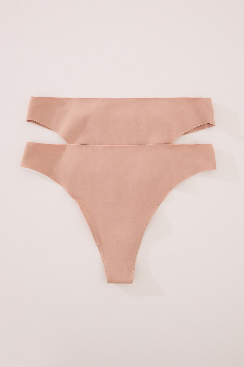women'secret Pack 2 tangas de algodón sin costuras