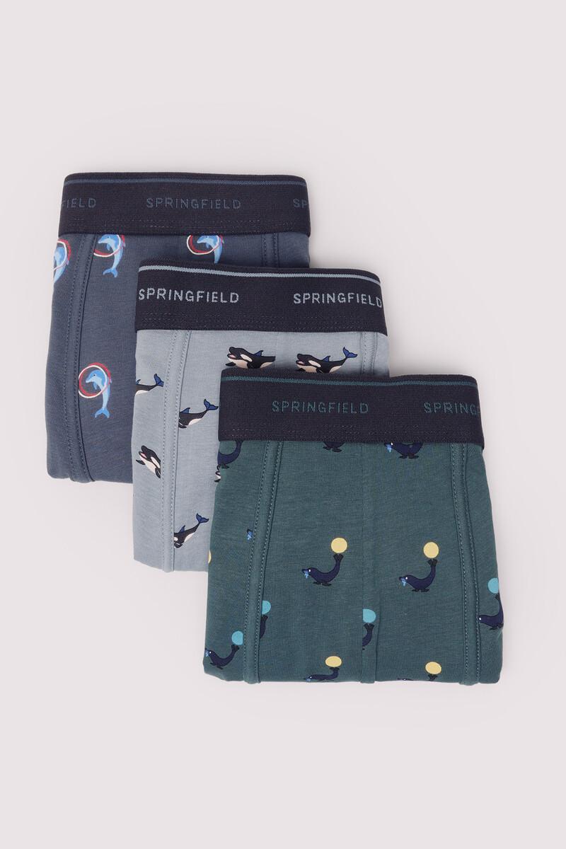 Women'secret Pack 3 Bóxers Animales Marinos