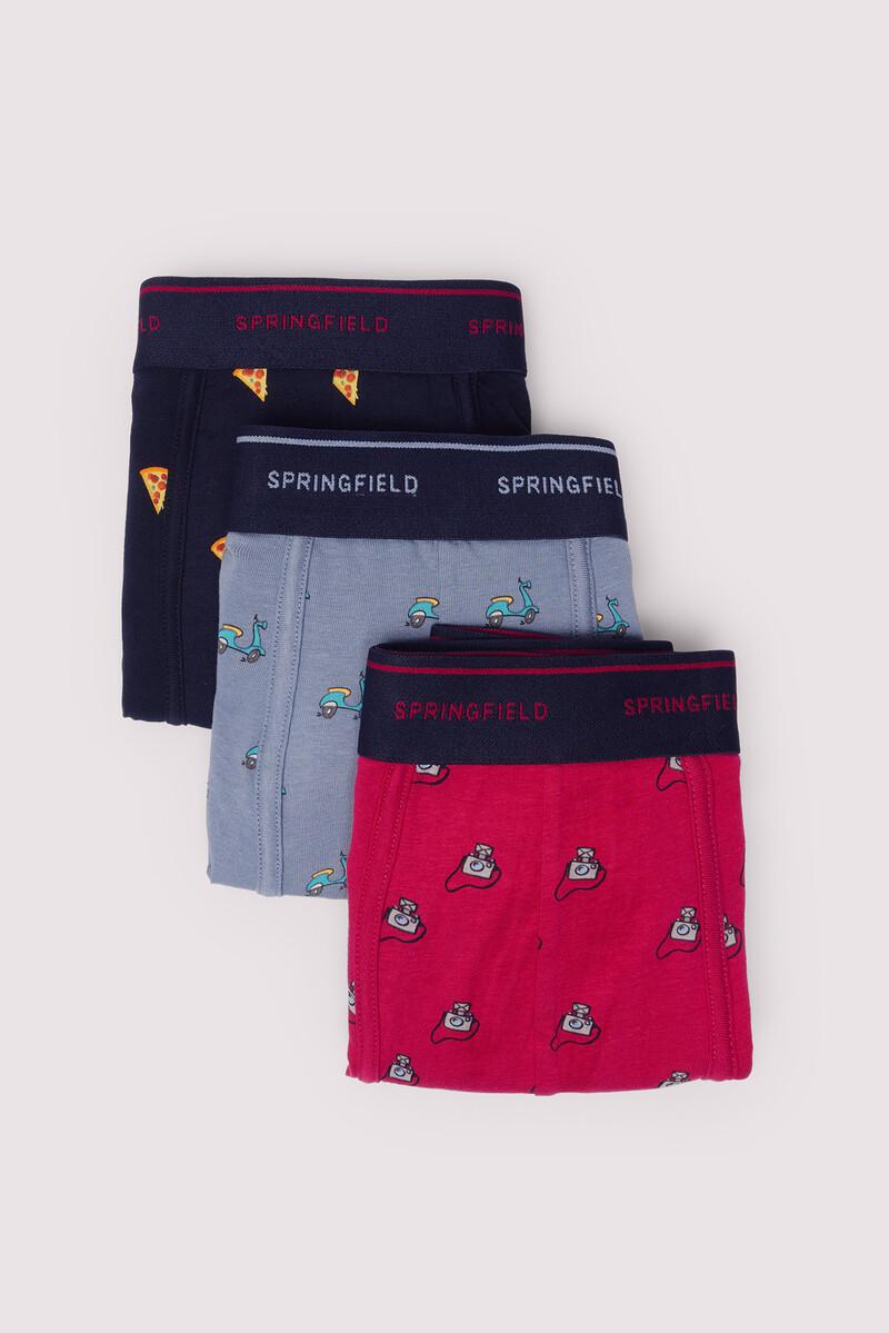 Women'secret Pack 3 Boxers Motivo "Italia"