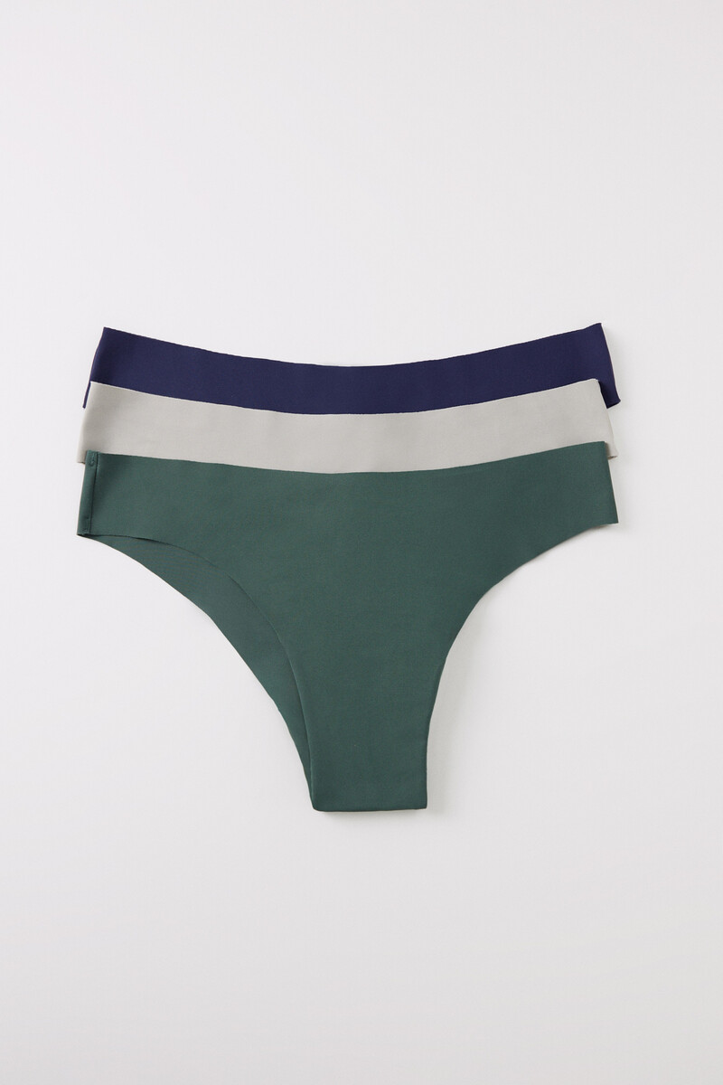 women'secret Pack 3 bragas brasileñas microfibra