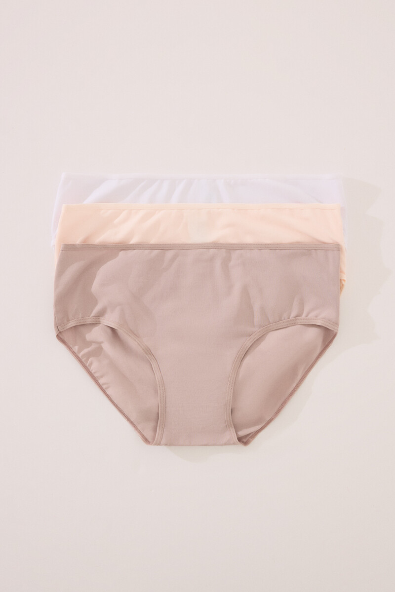 women'secret Pack 3 bragas culotte microfibra
