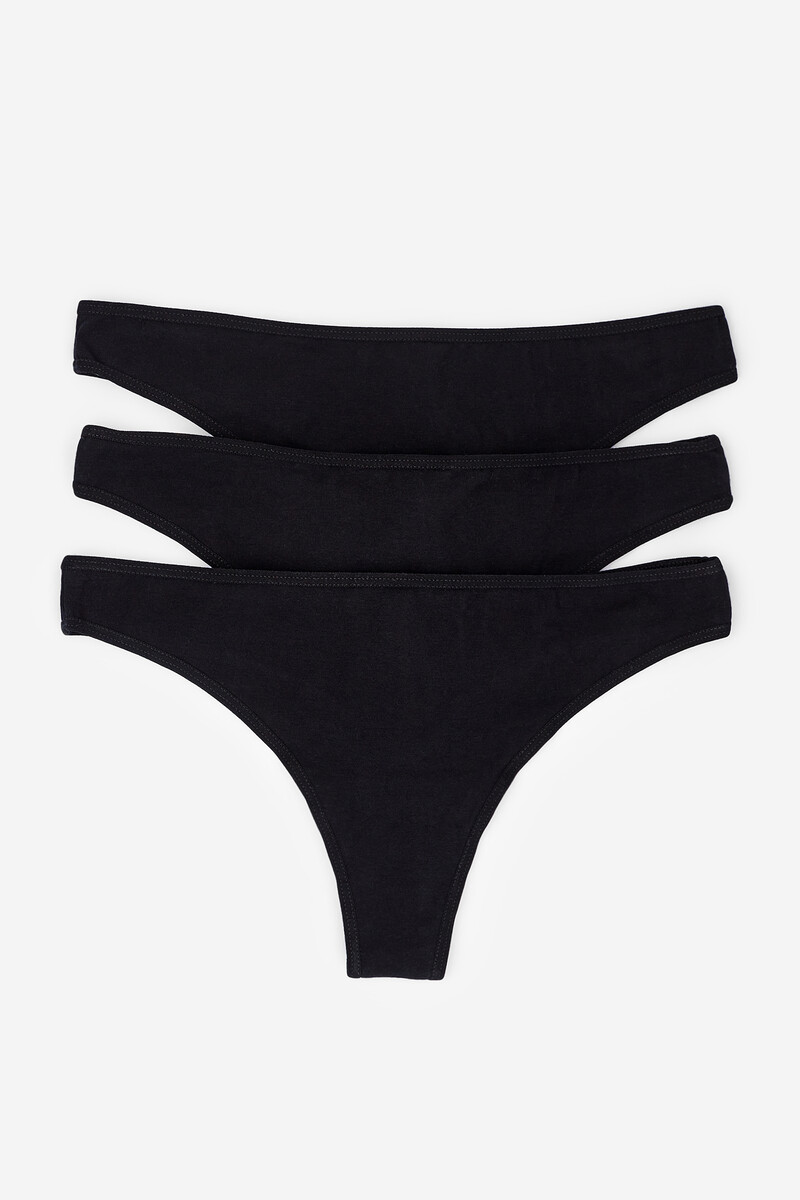women'secret Pack 3 bragas tangas de algodón