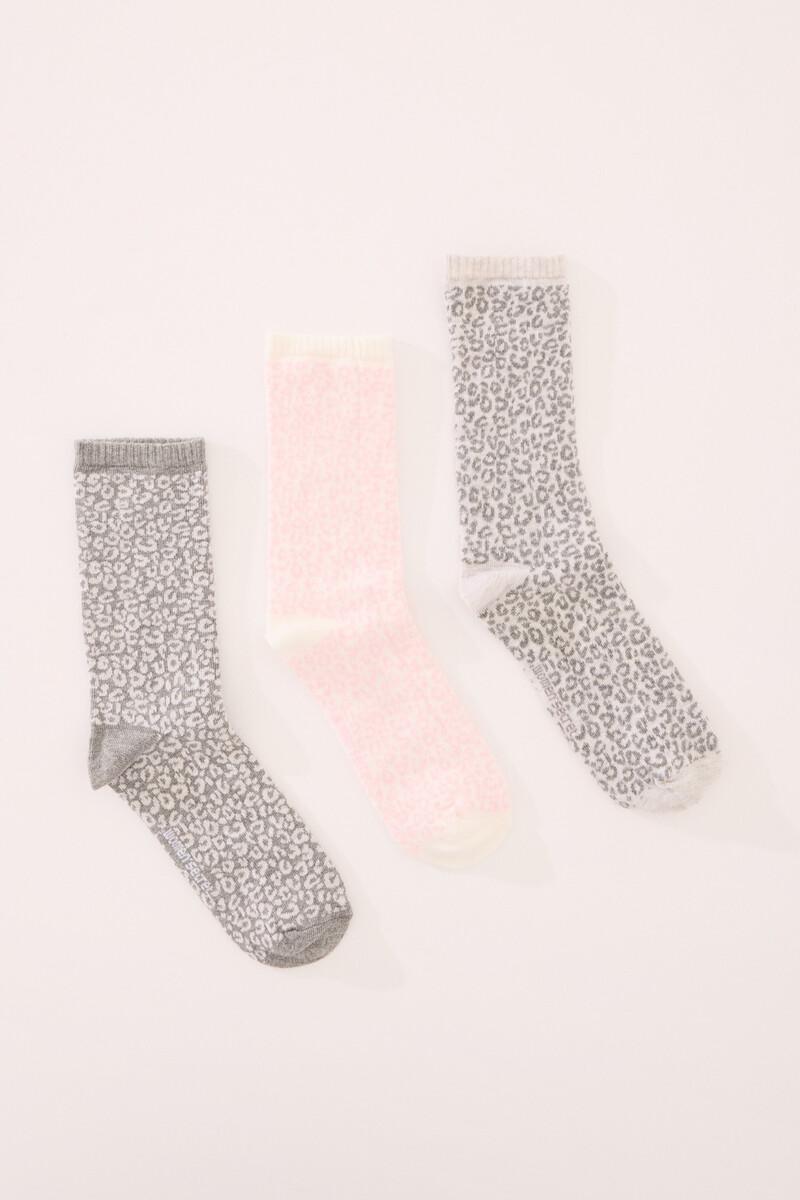 women'secret Pack 3 calcetines altos animal print