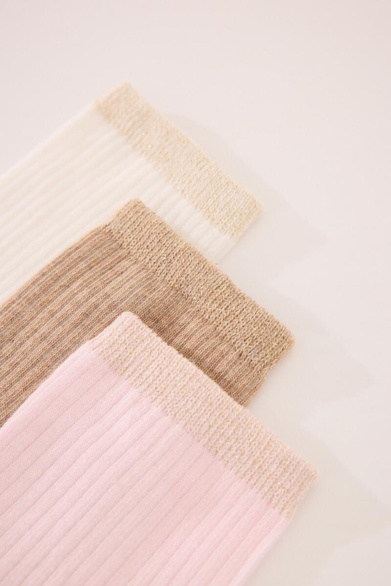 Women'secret Pack 3 Calcetines Altos Lurex