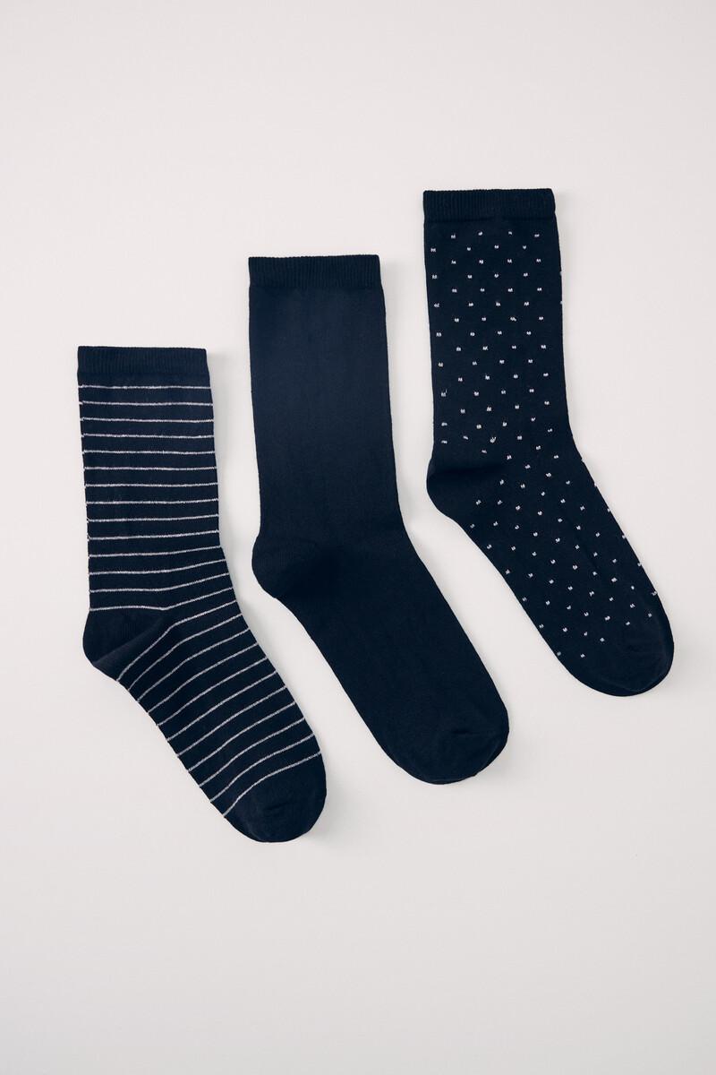 Women'secret Pack 3 Calcetines Altos Negros