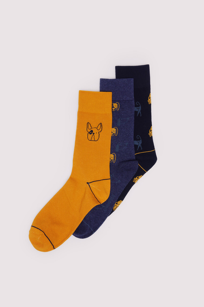 women'secret Pack 3 calcetines jacquard perros