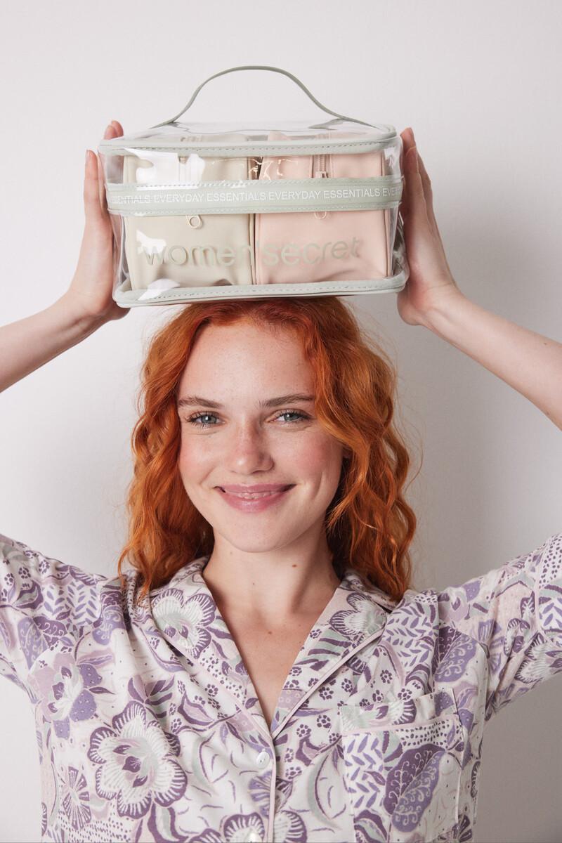 women'secret Pack 3 neceseres rosa y beige