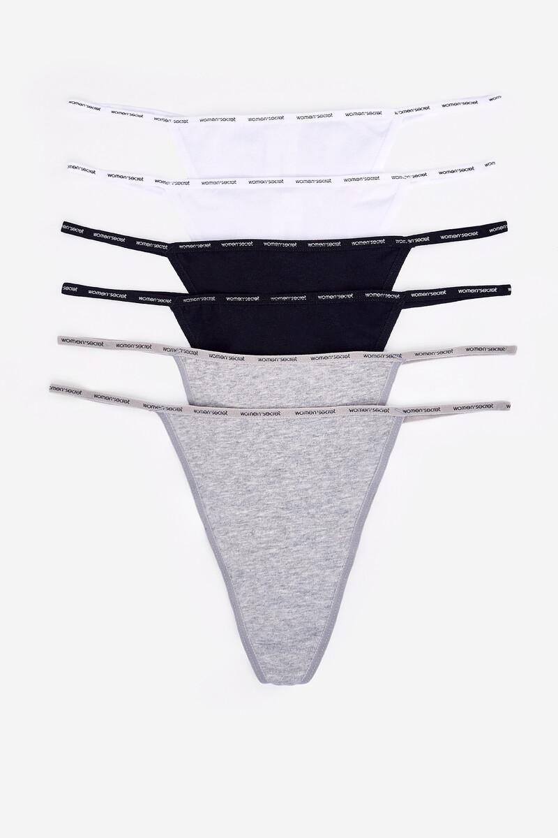 women'secret Pack 6 bragas tangas de algodón