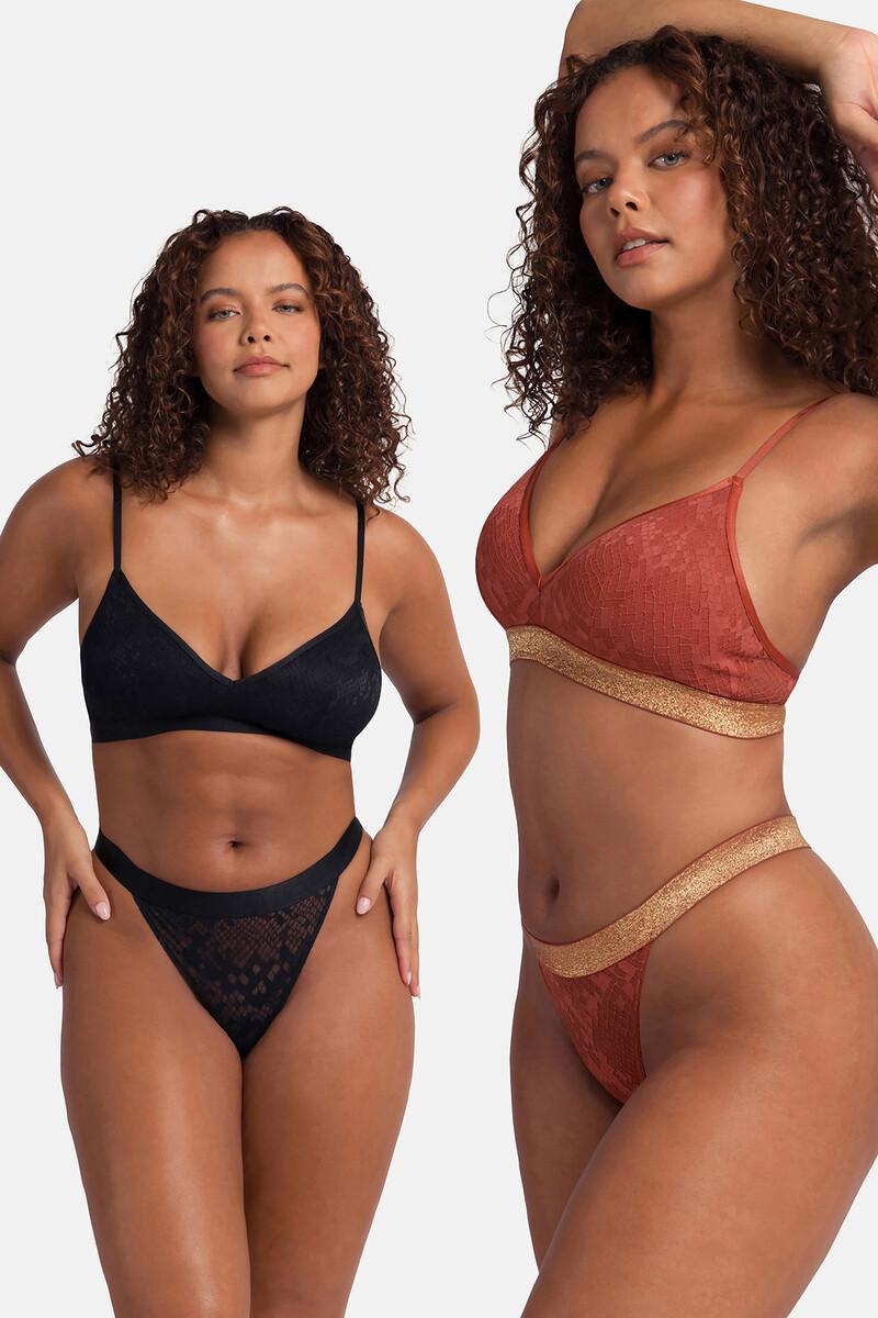 women'secret Pack de 2 bralettes de lúrex