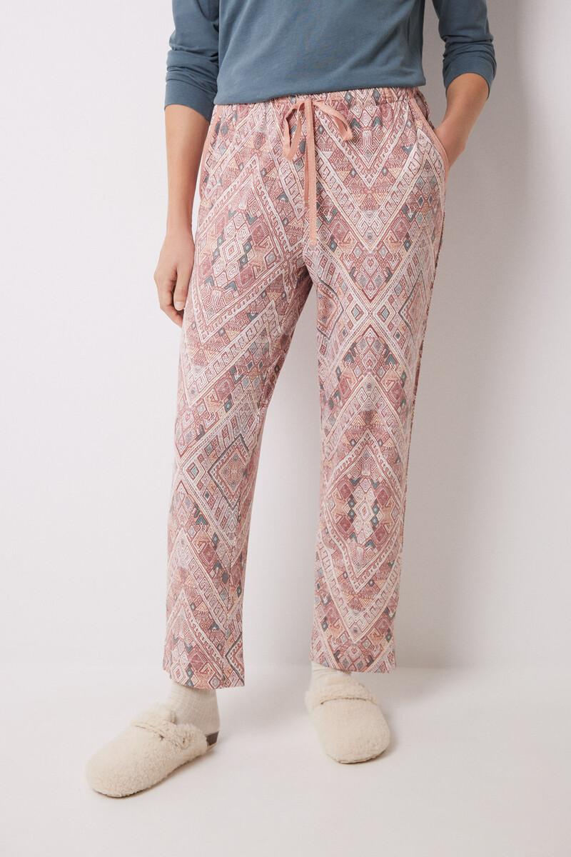 Women'secret Pantalón Carrot Rosa Súper Soft