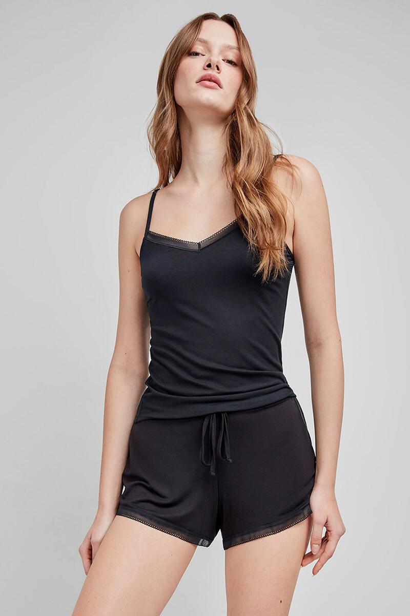 women'secret Pantalón corto pijama negro