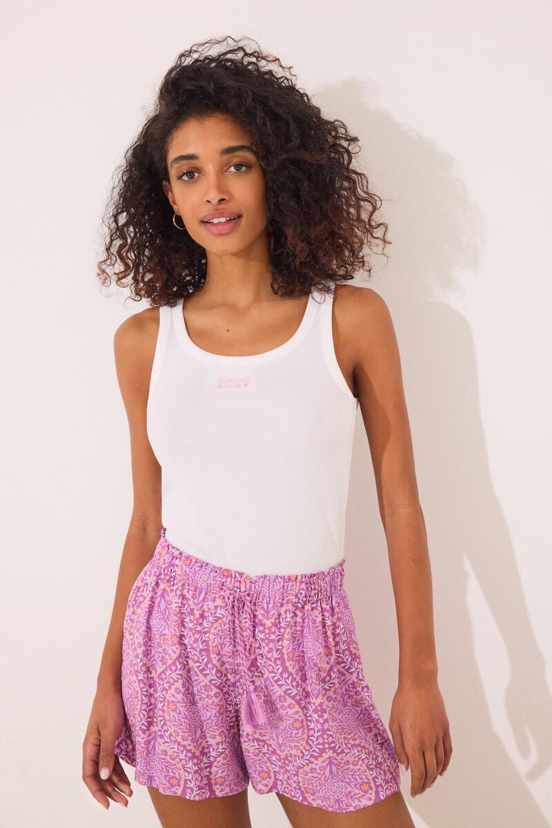 women'secret Pantalón corto viscosa estampado boho