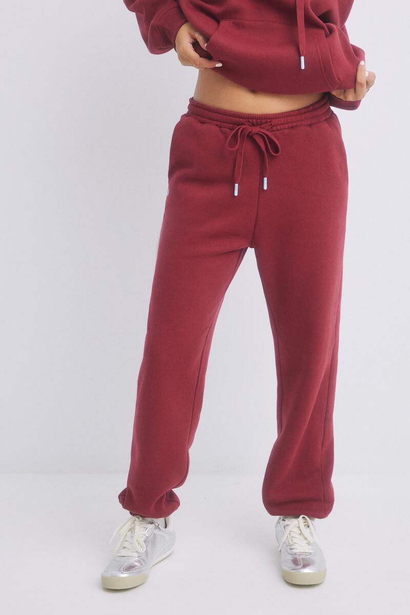 Women'secret Pantalón Jogger Felpa Rojo
