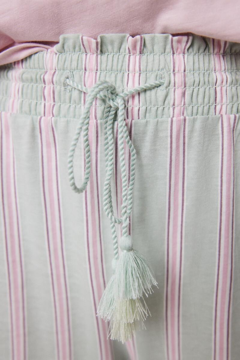Women'secret Pantalón Largo 100% Algodón Rayas