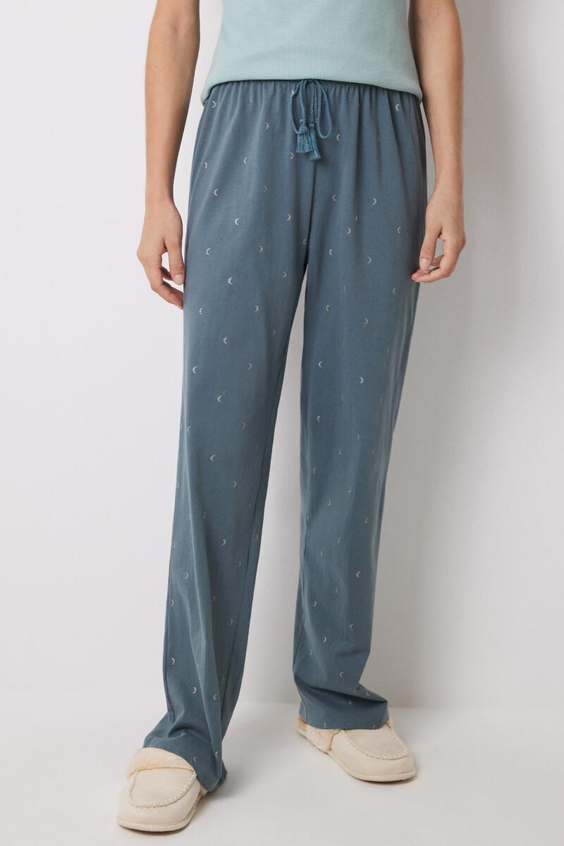 Women'secret Pantalón Largo 100% Algodón Verde