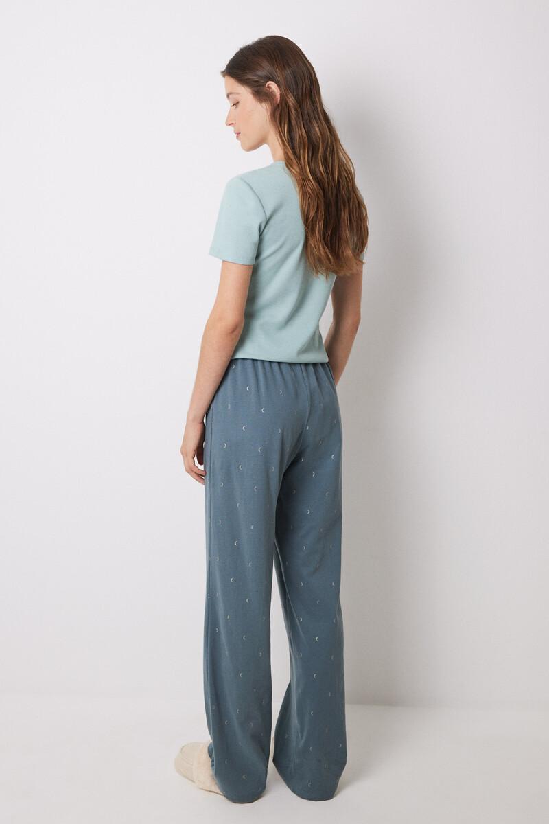 Women'secret Pantalón Largo 100% Algodón Verde