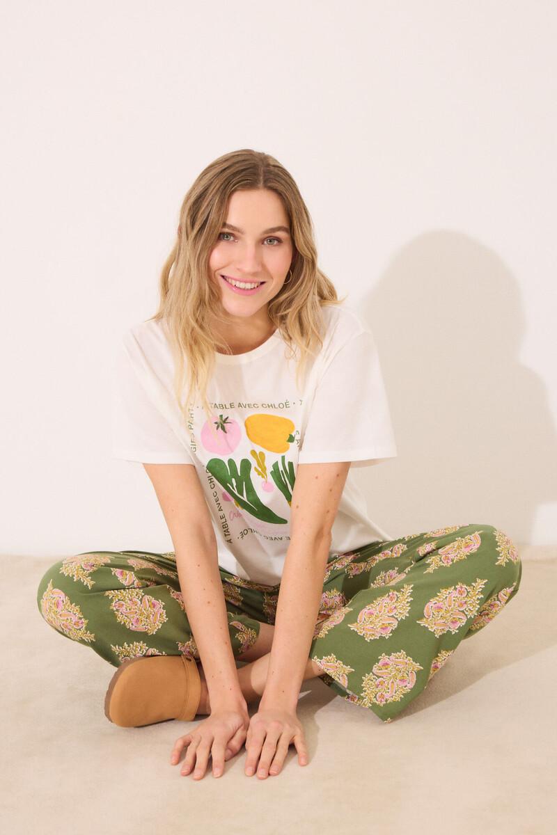 Women'secret Pantalón Largo Lounge Viscosa Flores