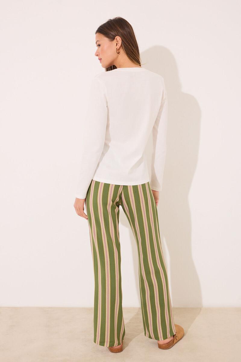Women'secret Pantalón Largo Lounge Viscosa Rayas