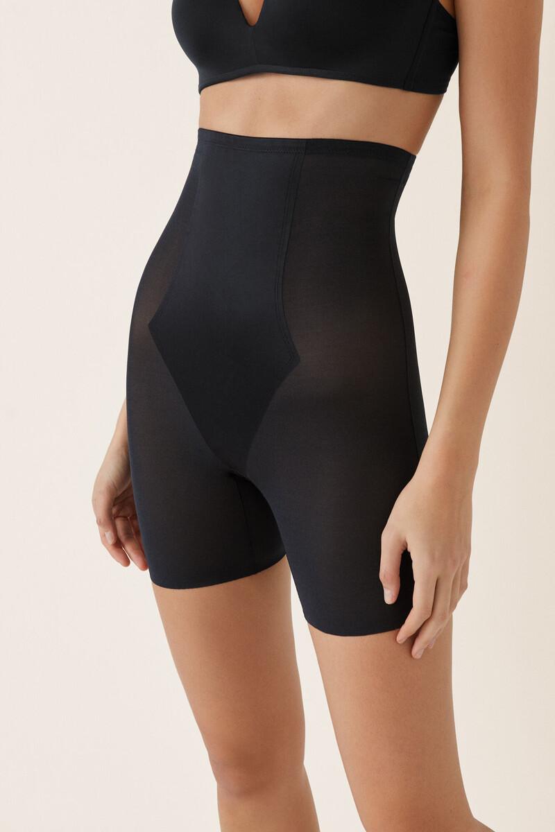women'secret Pantalón moldeador tul negro
