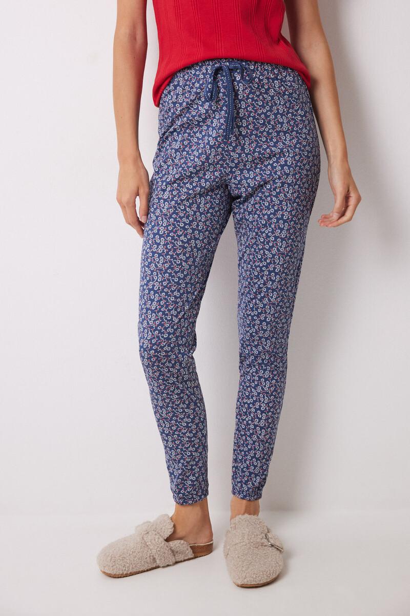 Women'secret Pantalón Pijama Algodón Flores Skinny
