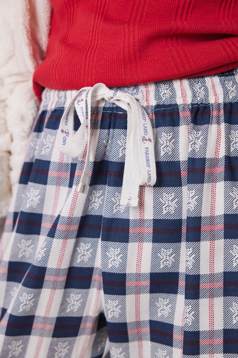 Women'secret Pantalón Pijama Cuadros Azul