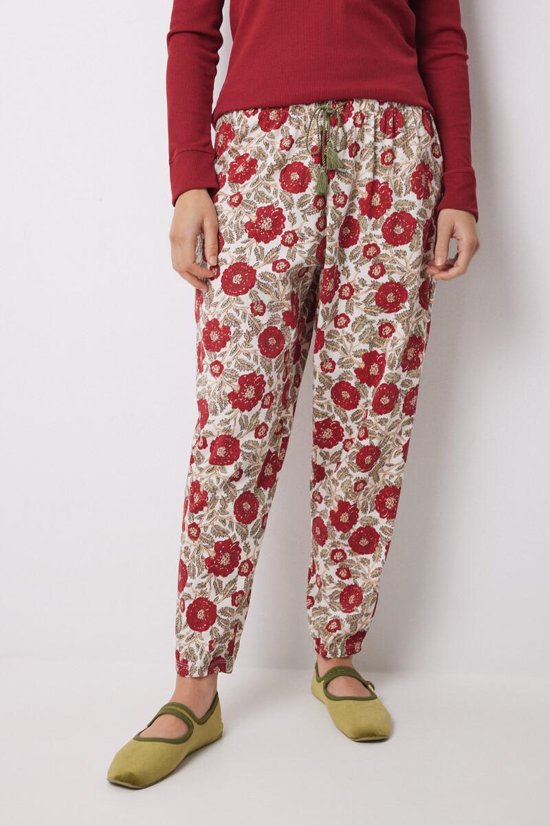 Women'secret Pantalón Pijama Flores 100% Algodón