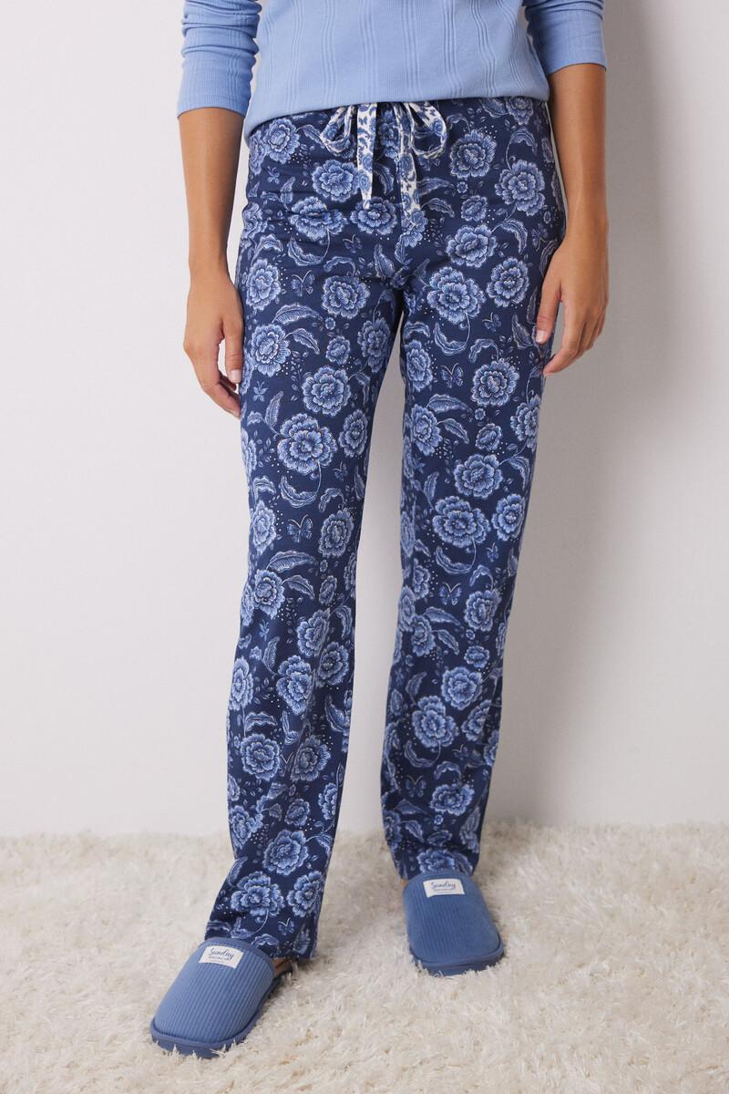 Women'secret Pantalón Pijama Largo Flores