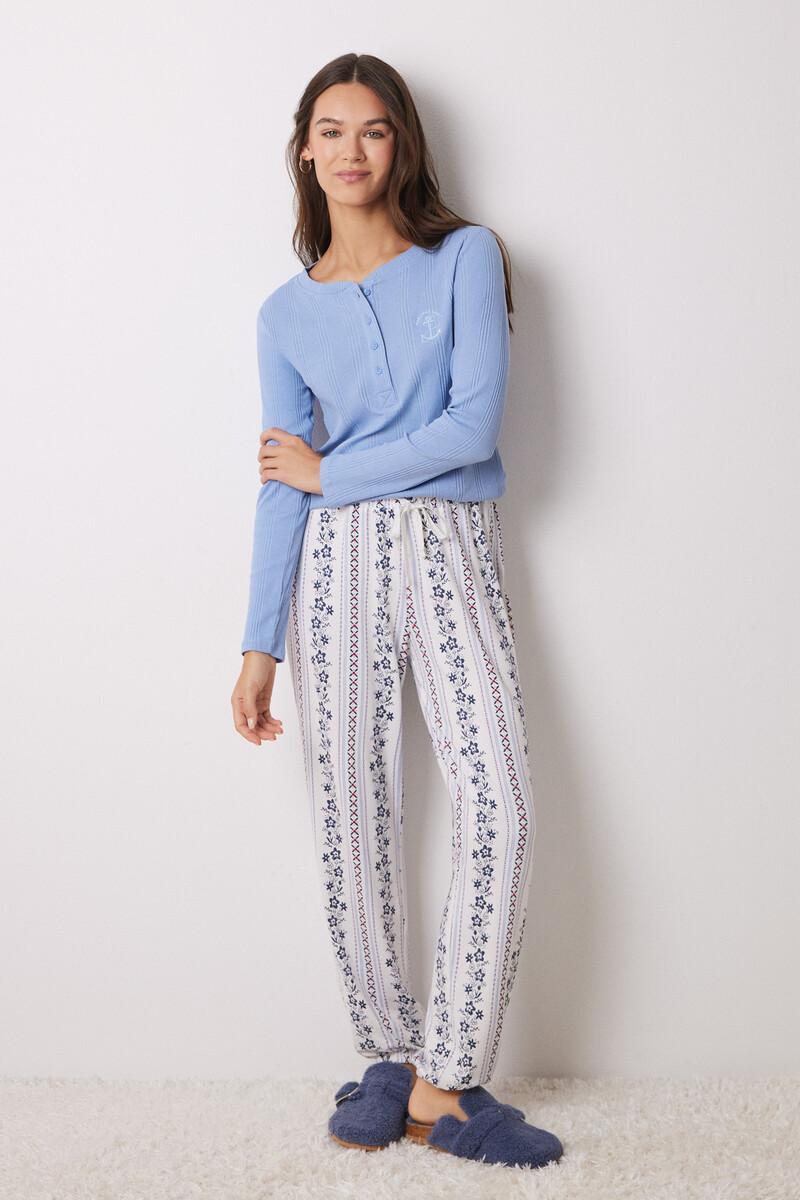 Women'secret Pantalón Pijama Rayas Flores