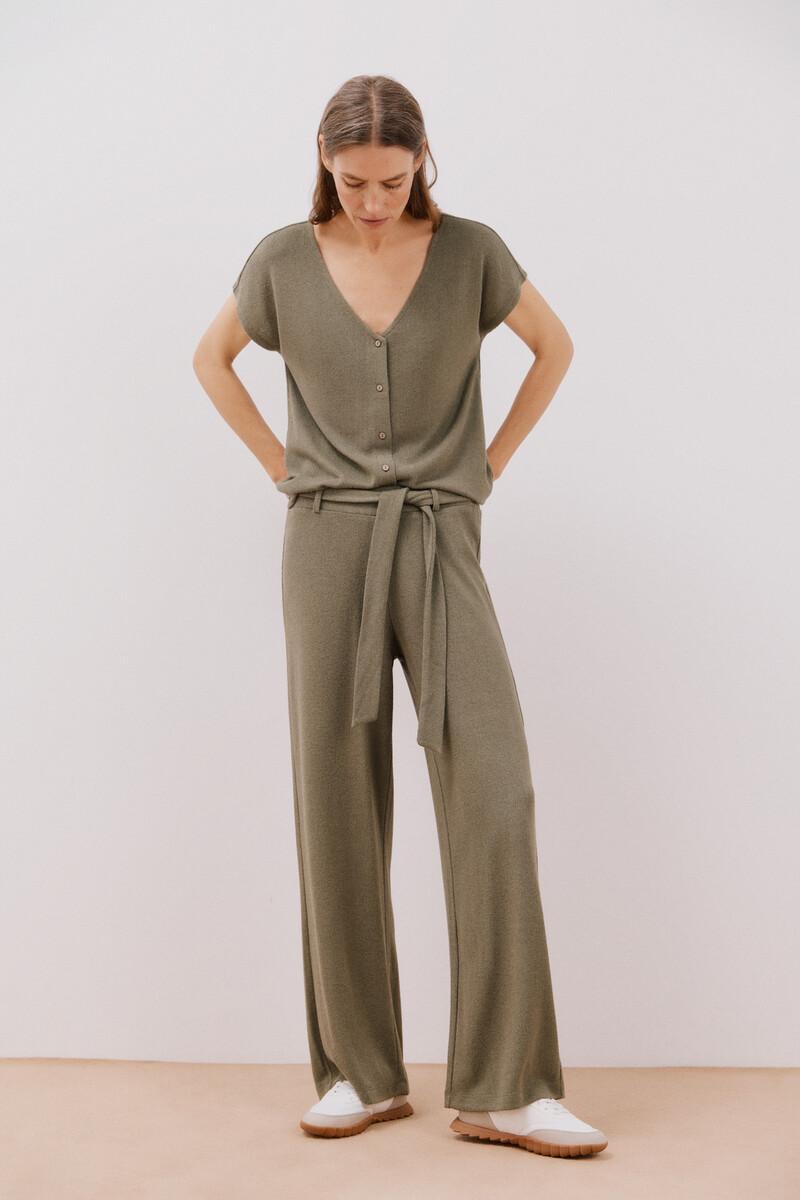 Women'secret Pantalón Punto Cinturón