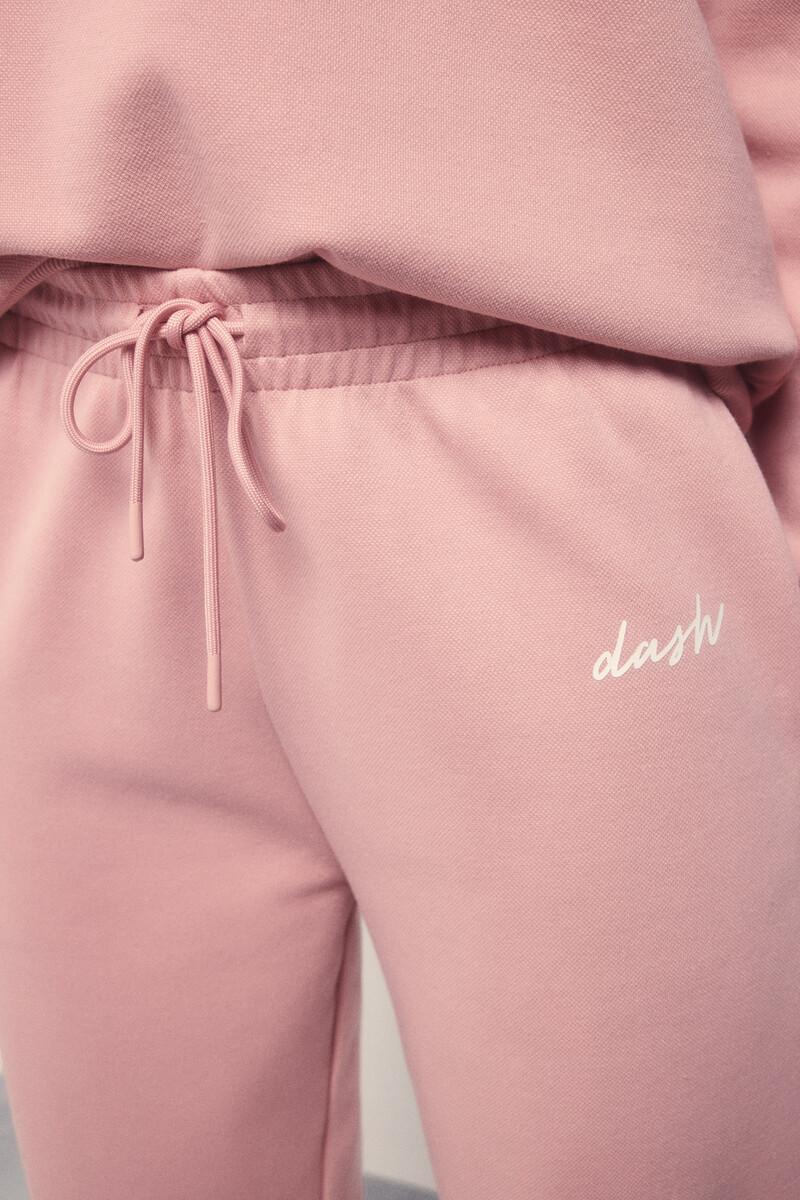 Women'secret Pantalón Recto Felpa Piqué Rosa