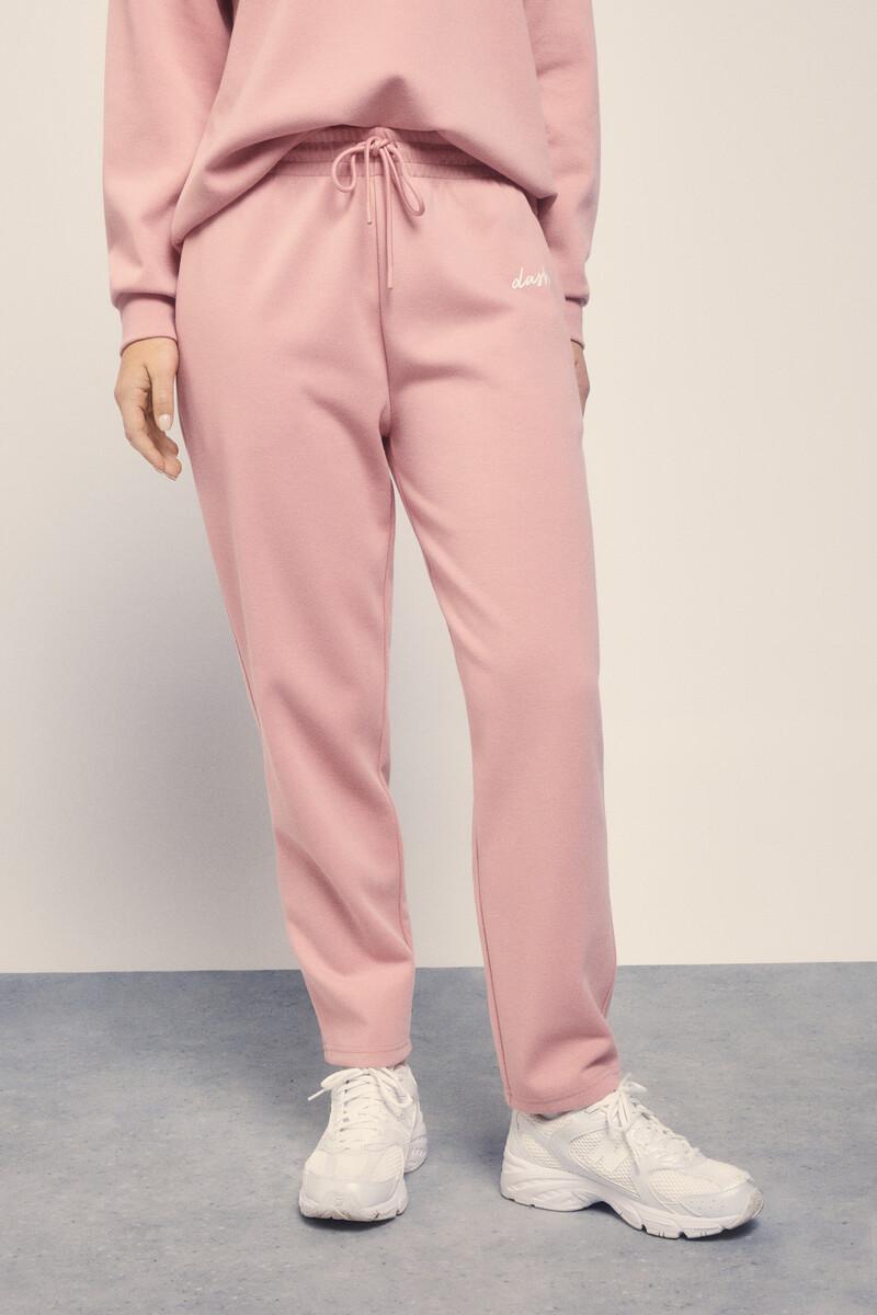 Women'secret Pantalón Recto Felpa Piqué Rosa