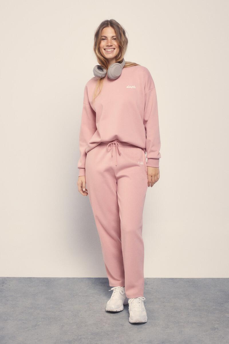 women'secret Pantalón recto felpa piqué rosa