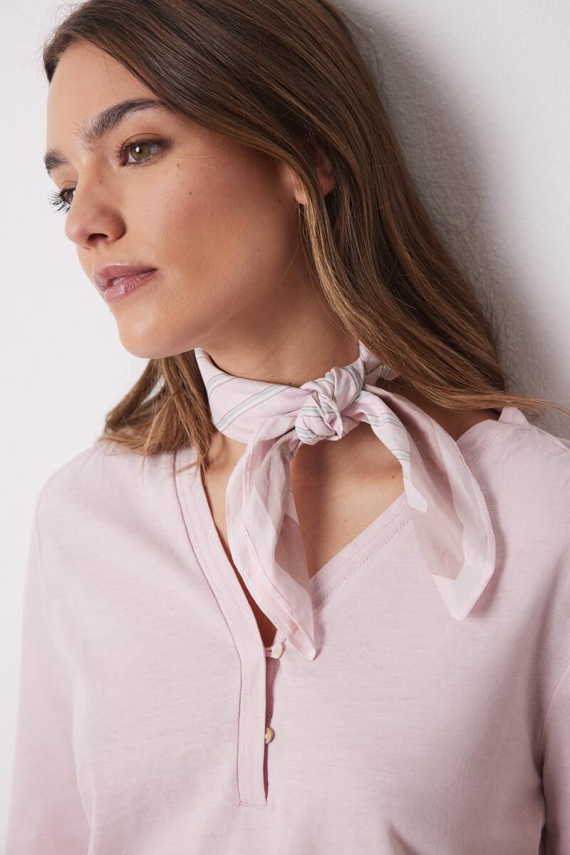 women'secret Pañuelo para cuello rayas rosa