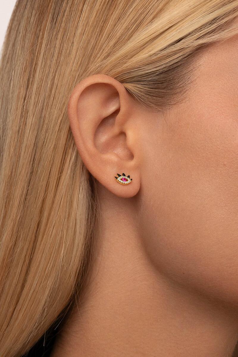 Women'secret Pendiente Suelto Eye Colors Baño Oro