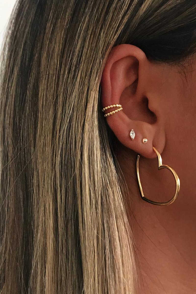 Women'secret Pendientes Aro Cuore Baño Oro