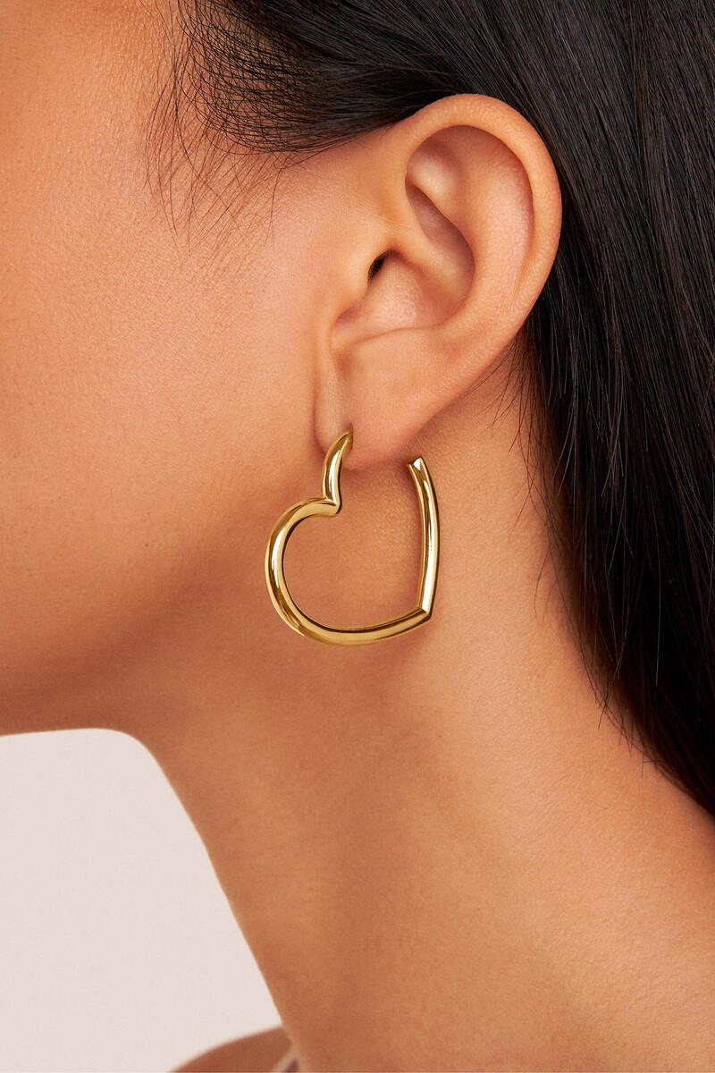 women'secret Pendientes Aro Cuore Baño Oro