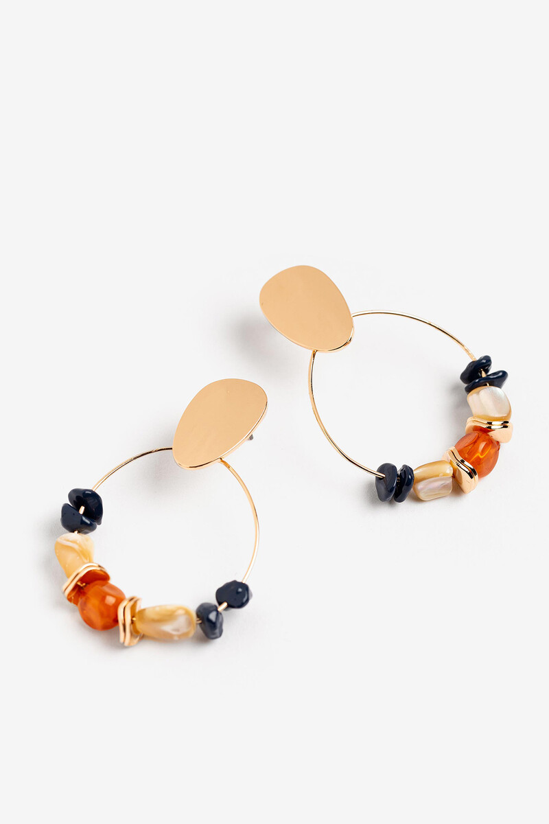 Women'secret Pendientes Colgantes Aro Con Nácar
