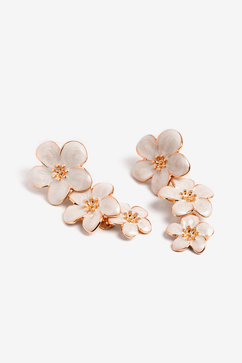 Women'secret Pendientes De Flores Esmaltadas