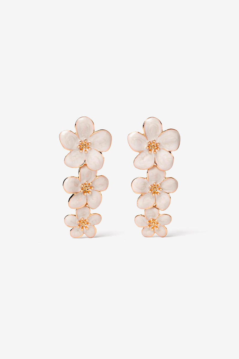 women'secret Pendientes de Flores Esmaltadas