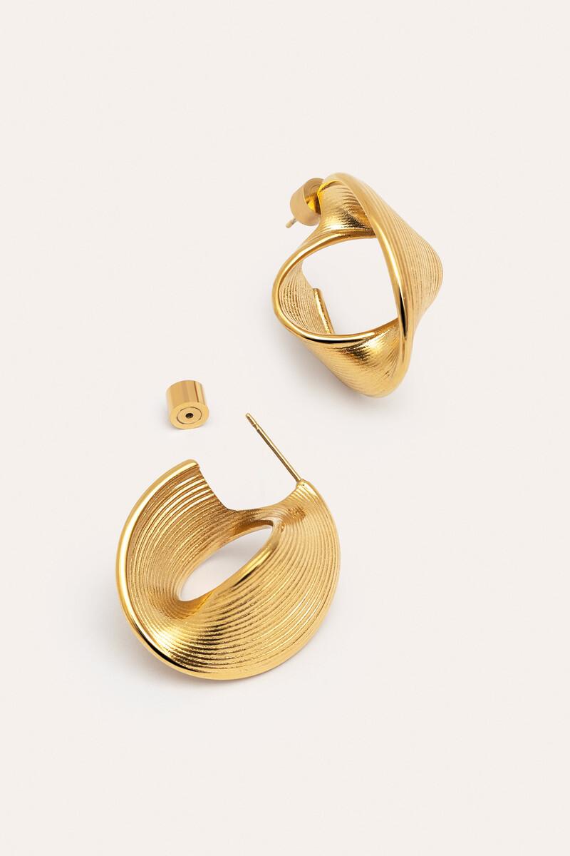 Women'secret Pendientes Infinito Acero Baño Oro