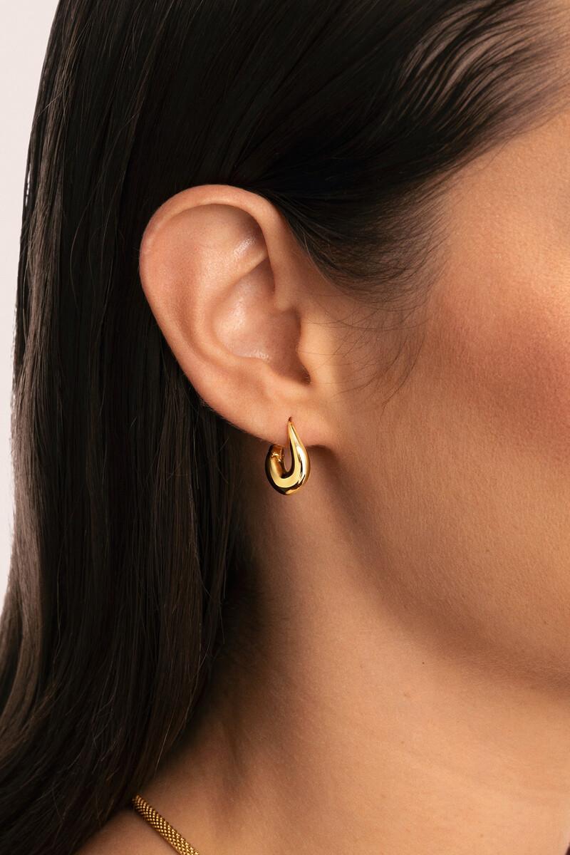 women'secret Pendientes Organicos Twist Baño Oro