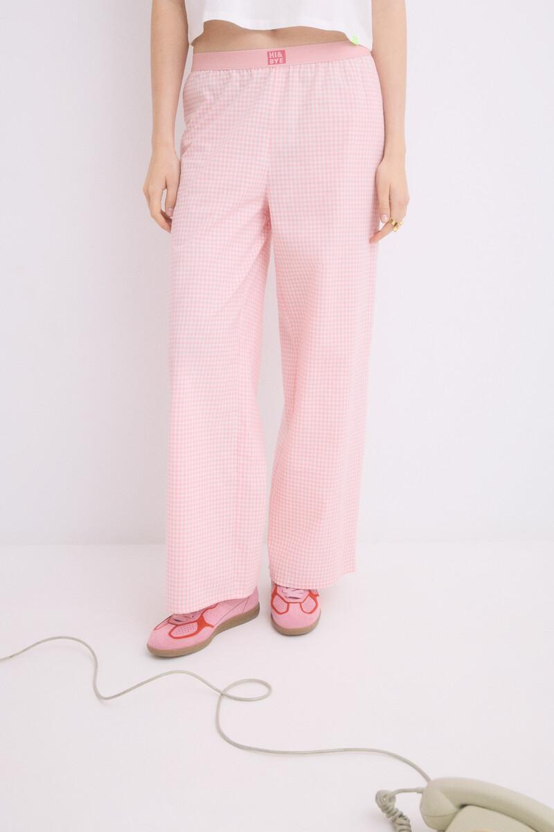Women'secret Pijama 100% Algodón Cuadro Vichy Rosa