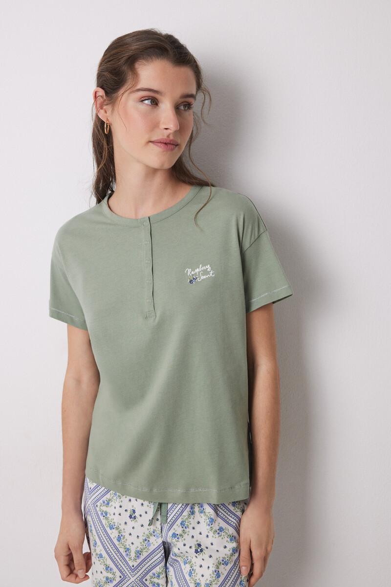 Women'secret Pijama 100% Algodón Estampado Pañuelo